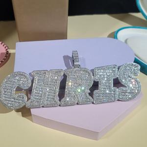 จี้เพชรสีขาวทองแท้14K 18K สำหรับผู้ชายได้รับการรับรองจาก Hip Hop จี้เพชร Moissanite - Product Image 1