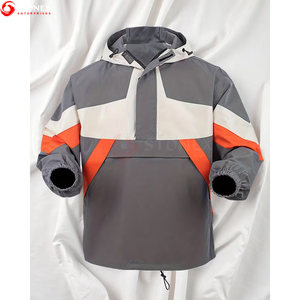OEM Custom Canvas Thin Hooded Windbreaker Jacket for Men-Waterproof Breathable Autumn/Winter Outdoor Full-<b>Zip</b> - Product Image 6