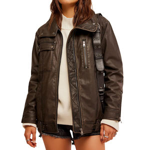 Vêtements d'hiver à manches longues de qualité supérieure veste en cuir pour femmes de taille adulte veste en cuir pour femmes Materia personnalisée - Product Image 6