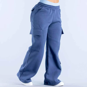 กางเกงวอร์มผู้หญิงผ้าฟลีซเนื้อนุ่ม ทรงตรง เป็นมิตรกับสิ่งแวดล้อม ใส่สบาย อุ่น อบอุ่น เหมาะสำหรับใส่พักผ่อน เอวยืดหยุ่น ระบายอากาศได้ดี ใส่ได้ในฤดูหนาว สไตล์ลำลอง แต่งลูกไม้ - Product Image 3