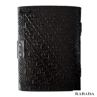 Carnet en cuir fait main noir avec motif loup en relief, double couleur, style vintage, pour livre de sorts, marque Shadows Radaba, usage promotionnel, avec fermeture C, le meilleur