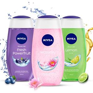 Gel de Ducha y Aceite Corporal Waterlily 4x250ml, Aroma Refrescante a Nenúfar, Perlas de Aceite Nutritivas e Hidratantes con Vitaminas C y E - Product Image 4