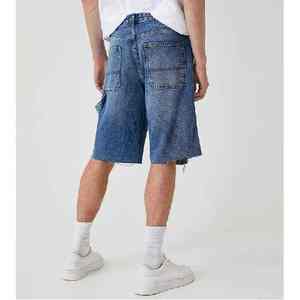 Trendy Design <b>Men</b> Breathable <b>Lightweight</b> Denim <b>Shorts</b> For <b>Men</b> Ripped Fitting Straight Fitted <b>Men</b> Denim <b>Shorts</b> - Product Image 3