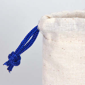Dark Blue Cotton <b>Drawstring</b> <b>Pouch</b> for Packaging 4 W X 5 H-Screen Printing with Custom Logo for Jewelry Food Gifts - Product Image 6