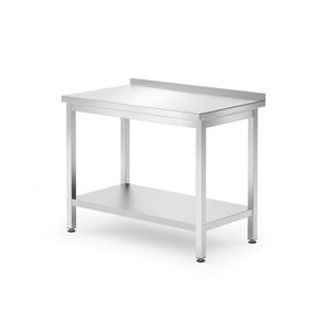 "<b>Wall</b>-<b>mounted</b> <b>Kitchen</b> Storage <b>Table</b> with Shelf 1000x600x(H)850 mm HENDI Bolted 600 mm Depth" - Product Image 1