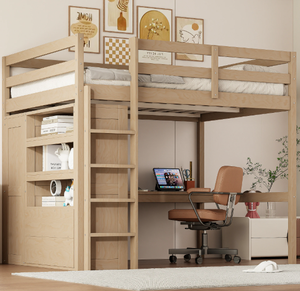 ชุดเตียงสองชั้นไม้จริง (โครงสร้างแข็งแรงทนทาน) - Product Image 4