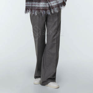 กางเกงผ้าระบายสำหรับผู้ชายกางเกงทรงตรงตรงน้ำหนักเบาสไตล์ลำลองผ้าซักสีเข้มออกแบบได้ตามต้องการ - Product Image 4