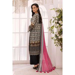 Ensemble de 3 pièces non cousues en tissu lawn brodé et imprimé avec dupatta imprimée CL-52314 Mode féminine - Product Image 5