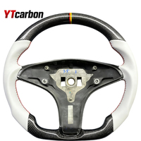 Volant personnalisé YTcarbon pour W204 Classe C C350 C300 C280 C63, forme sportive personnalisée, véritable fibre de carbone