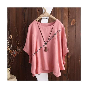 100% orientada a la exportación de moda gran oferta señoras de manga larga de algodón de punto sólido vestidos casuales mujeres Bangladesh antiarrugas - Product Image 1