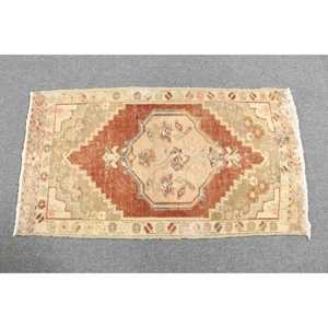 Alfombra Turca de 1.9x3.4 pies, Alfombra Pequeña Vintage, Alfombra Marroquí Marrón Rojiza - Product Image 3