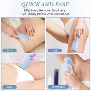 Afeitadora Eléctrica 2 en 1 para Mujer, Uso en Seco y Húmedo, Indolora, para Zonas Íntimas, Doble Cuchilla, Resistente al Agua IPX7, para Rostro, Líneas del Bikini, Piernas y Brazos - Product Image 4