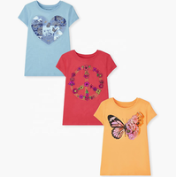 Vêtements pour filles, enfants, tendance, nouvelle mode, été, décontractés, imprimés, 100% coton, anti-boulochage, finition douce au toucher