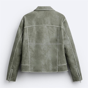 Chaqueta de Cuero para Hombre, Nueva, con Cierre, Mangas Largas, Diseño Personalizado 2025, a Precio Reducido - Product Image 5