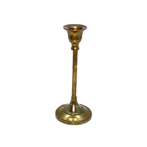 Antique Design Metal <b>Taper</b> <b>Candle</b> Holder Gold Finished For Home Wedding Christmas Tabletop Decoration Wholesale Bulk - Product Image 3