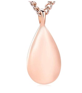 Colliers d'urne en forme de cœur en or rose pour cendres Bijoux de crémation Pendentif en cendres pour femmes et hommes Taille unique personnalisée - Product Image 4