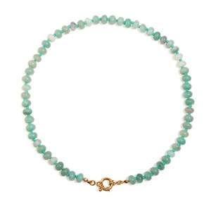 Hot Selling Amazing Amazonite Smooth Rondelle <b>Beads</b> Hand Knotted Beaded <b>Necklace</b> Amazonite Choker <b>Necklace</b> <b>Chunky</b> Gem <b>Necklace</b> - Product Image 2