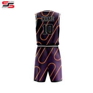 ชุดบาสเก็ตบอลคุณภาพดีสำหรับทีมน้ำหนักเบากันชื้นทนทานระบายอากาศได้ดีสีตามสั่ง - Product Image 2