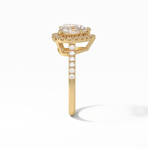 14K oro blanco corazón corte incoloro Moissanite anillo de compromiso 2,00 TW joyería para boda fiesta piedras preciosas anillos Gra certificado - Product Image 4