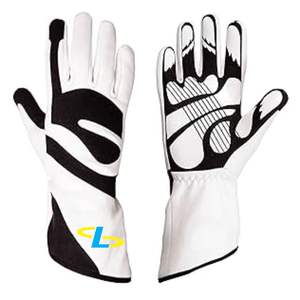 Guantes de carreras de dedos completos con logotipo personalizado Guantes de carreras de coches de alta calidad Guantes de carreras Go Kart en azul - Product Image 6