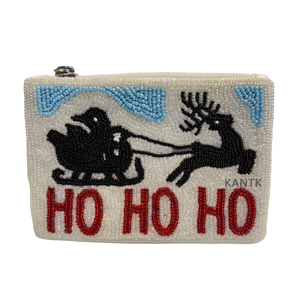 Sac à main de Noël artisanal festif en perles, sac cadeau de Noël, sac à main de fête, sac à main coloré en coton personnalisable pour femmes - Product Image 4