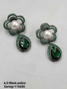 ต่างหูเพชรสไตล์คลาสสิกแบบอเมริกันดั้งเดิมและทันสมัยชุบเงินสำหรับต่างหูของขวัญวันเกิดและคริสต์มาส - Product Image 2