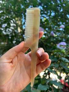 Eco Friendly Handmade Polished Horn Hair Comb Love Design Natural Wide Tooth Detangler for Healthy <b>Scalp</b> and Hair <b>Care</b> - Product Image 5