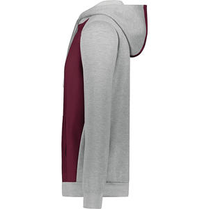 Venta al por mayor personalizada con cremallera ropa de calle con cremallera doble cremallera Polar peso pesado Sudadera con capucha hombres sudaderas con capucha - Product Image 6