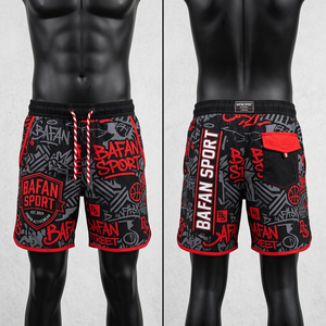 <b>Mens</b> Swim Shorts 130 GSM Quick Dry Polyester Blue Shark Print Beach Swim <b>Trunks</b> Custom Sublimation Logo <b>men's</b> shorts - Product Image 2
