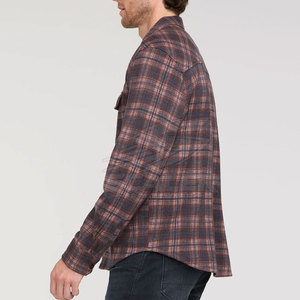 Chemise en flanelle pour homme fabriquée au Pakistan, 100% coton brossé, motif uni, coupe classique, boutonnée, respirante, séchage rapide, pour le travail et les voyages - Product Image 4