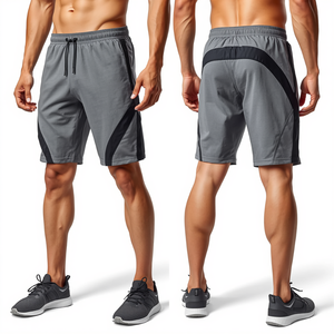 Pantalones Cortos Deportivos de Alto Rendimiento para Hombre, Color Gris Acero, Secado Rápido, Elásticos, para Entrenamiento Atlético - Product Image 2
