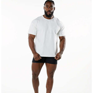 T-Shirt Homme 100% Coton Style Hip Hop Surdimensionné Col en O Manches Courtes Tissu Jersey de Haute Qualité Personnalisable Grande Taille - Product Image 4