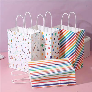 Sacs en papier recyclé écologiques avec poignée |   Fabricant d'emballages alimentaires pour supermarchés avec impression offset personnalisée - Product Image 5