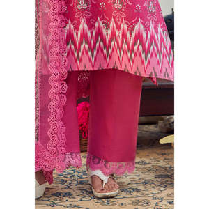 Ensemble 3 pièces CL-52663, style décontracté, imprimé, en mousseline de soie, avec dupatta, pour le printemps/été - Product Image 4