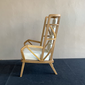 Fauteuil en rotin Bayu Lounge en teck massif avec dossier haut et coussin d'intérieur moelleux offrant un confort pour l'ameublement de la maison - Product Image 3