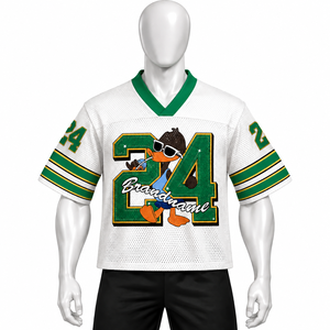 Nueva llegada: Camiseta de poliéster de malla extragrande con estampado gráfico vintage de lujo, estilo urbano, para aficionados, en oferta. - Product Image 6