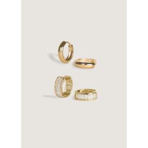 Bobbi Baguette Diamond Classic <b>Huggie</b> Stack Elegant Diamond Earrings - Product Image 1