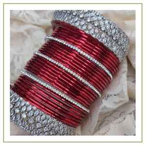 Collection de mariage en vente chaude, ensembles de bracelets de mariée pour femmes, style traditionnel, bracelets en verre multicolores pour femmes pour porter lors d'un mariage - Product Image 3