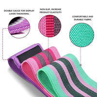 Bandes de Résistance en Tissu Polyester Personnalisées pour Exercices de Fitness à Domicile, Yoga et Tonification des Fessiers