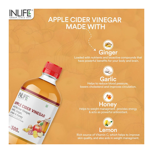 Cao cấp Apple Cider dấm với tỏi gừng chanh mật ong & mẹ của dấm nguyên unfiltered unpasteurized sức khỏe suppleme - Product Image 4