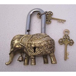 Cadenas en laiton-Serrure avec clés-Fonctionnement fonctionnel-Laiton fabriqué (Padlock-01ZU) - Product Image 2