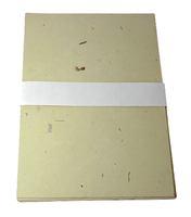 Ensemble de papeterie écologique en papier artisanal de coton recyclé couleur crème, à fines particules, à base de pelures d'oignon, pour l'art et l'artisanat