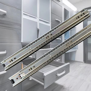 Glissière à roulement à billes série GT48 45Kg, extension complète, acier laminé à froid pour meubles de bureau et de cuisine - Product Image 1