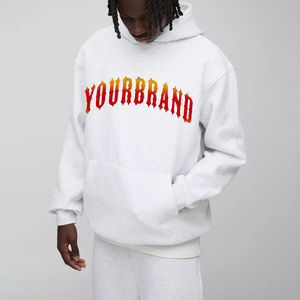 OEM Vente en gros Pull-over à capuche en coton épais vierge Streetwear Logo personnalisé Sweat-shirts à capuche en molleton surdimensionné pour hommes grande taille - Product Image 1