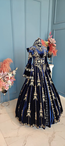 Élégant Floral Perlé Sequin & Broderie Aline Une Épaule Soirée & Robe De Soirée Long Tulle Plus La Taille Perles Corps Forme Décor - Product Image 3