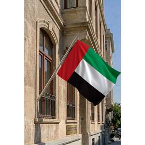 United Arab Emirates Telescopic Wall-Mounted Flagpole <b>Set</b> with Digital Printing Techniques - Product Image 2