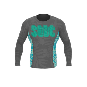 Rashguard แขนยาวสีเทาที่กําหนดเอง OEM Bjj Rashguard มวยไทย Rashguard และคิกบ็อกซิ่งการฝึกอบรมกีฬาเสื้อกีฬา - Product Image 1