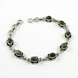 Hot Selling Good Quality 925 Sterling Silver Natural <b>Labradorite</b> Gemstone Classic Style <b>Bracelet</b> Handmade Jewelry Bulk Suppliers - Product Image 1