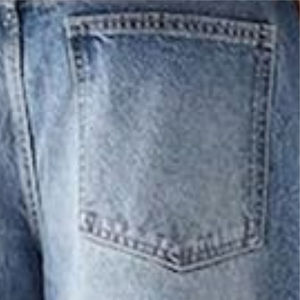 Short en jean bleu de vente chaude pour hommes 100% coton robuste taille moyenne décontracté Style droit Short en jean - Product Image 5