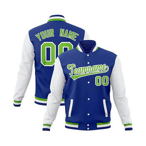 Veste universitaire Letterman personnalisée pour hommes avec numéro d'équipe cousu Service OEM disponible - Product Image 6
